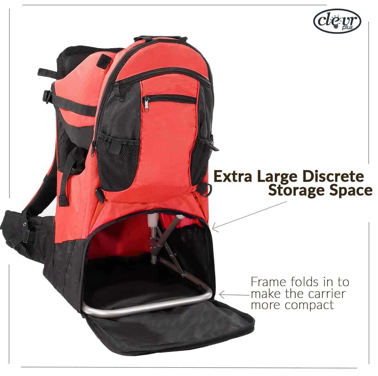 Mochila portabebés ajustable Deluxe ClevrPlus para - Imagen 5