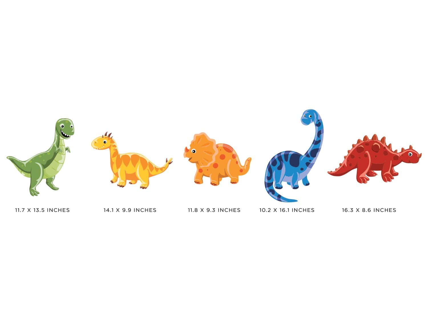 Sunny Decals Dinosaur Wall Decal - Set de 5 Pegatinas de - Imagen 3