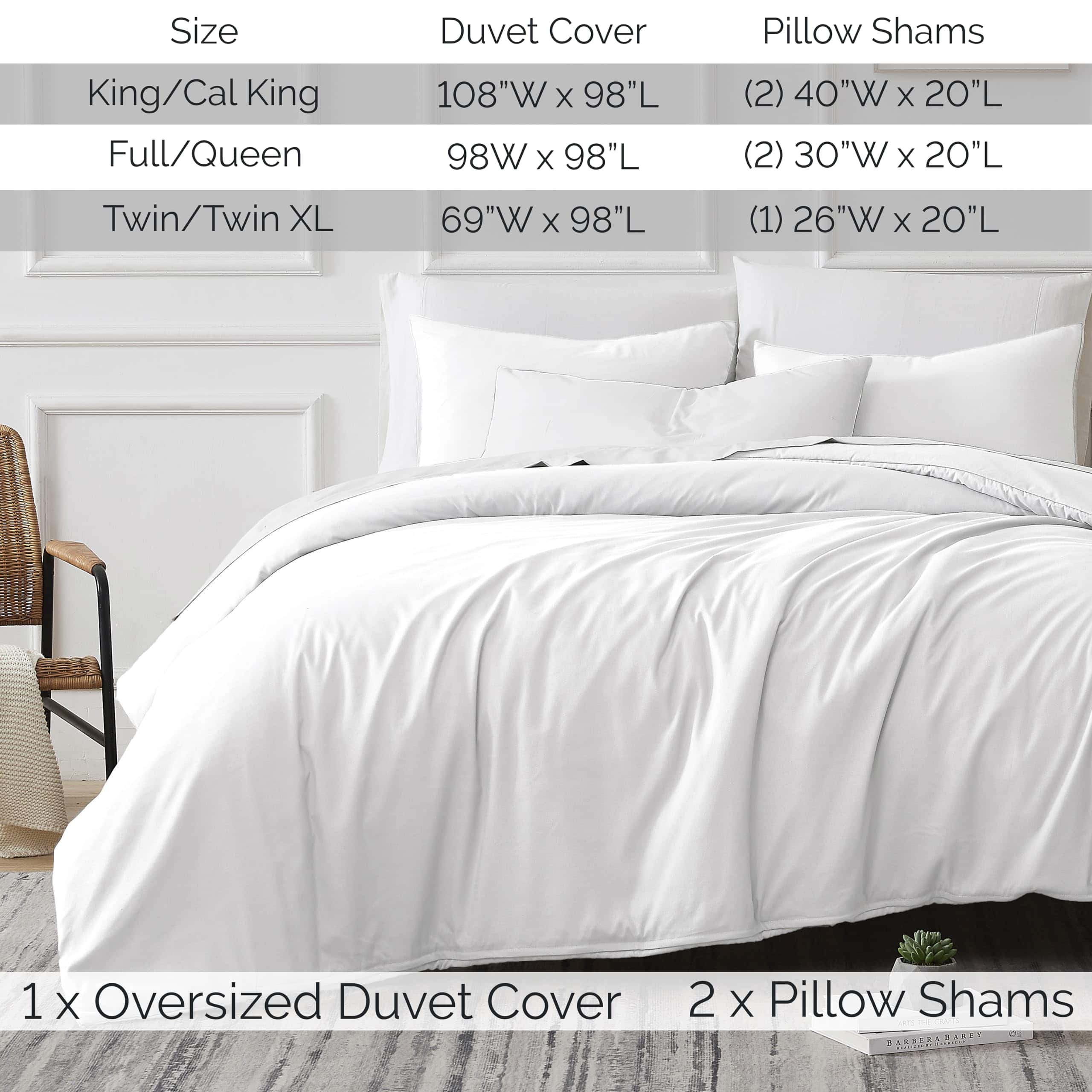 Set de Funda de Edredón / Cubierta para Edredón Blanco - Imagen 3