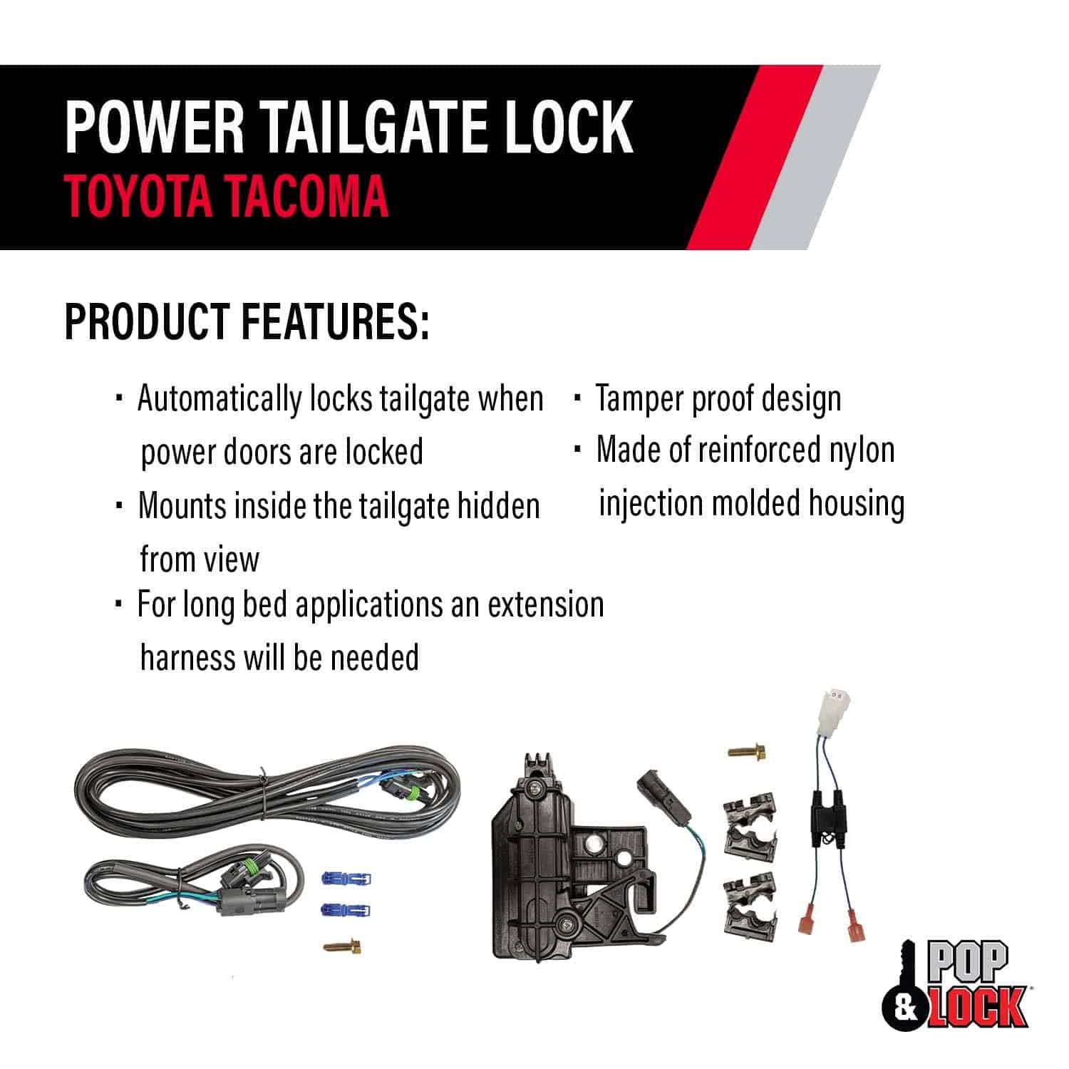 Cerradura de cola eléctrica Pop & Lock para Toyota Tundra, - Imagen 4