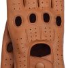 Guantes de Cuero sin Dedos para Hombres de Riparo -Cognac