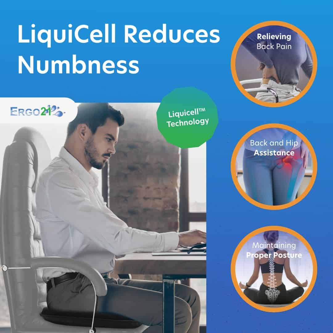 Cojín de asiento para auto y oficina ERGO21 Liquicell - Imagen 5