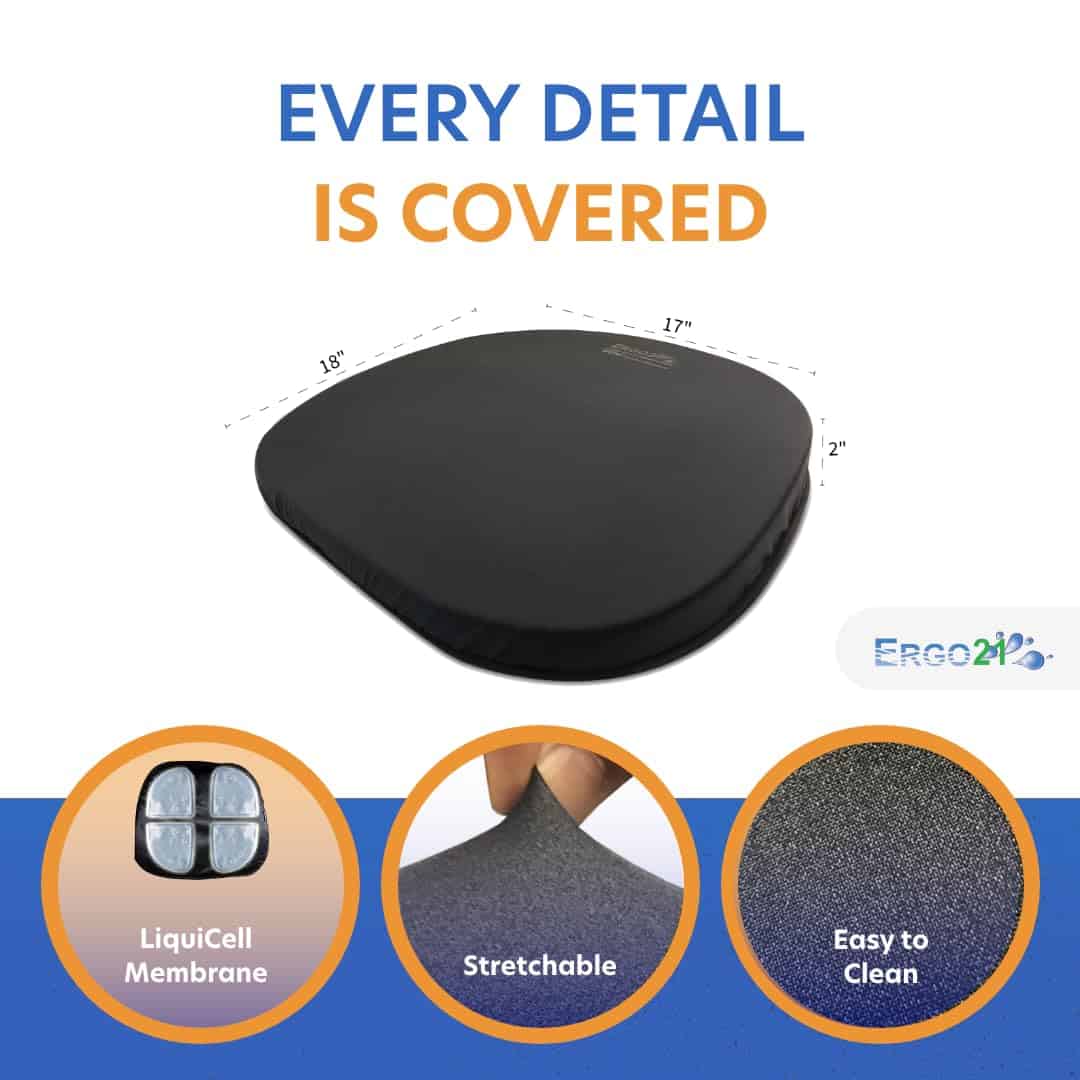 Cojín de asiento para auto y oficina ERGO21 Liquicell - Imagen 3