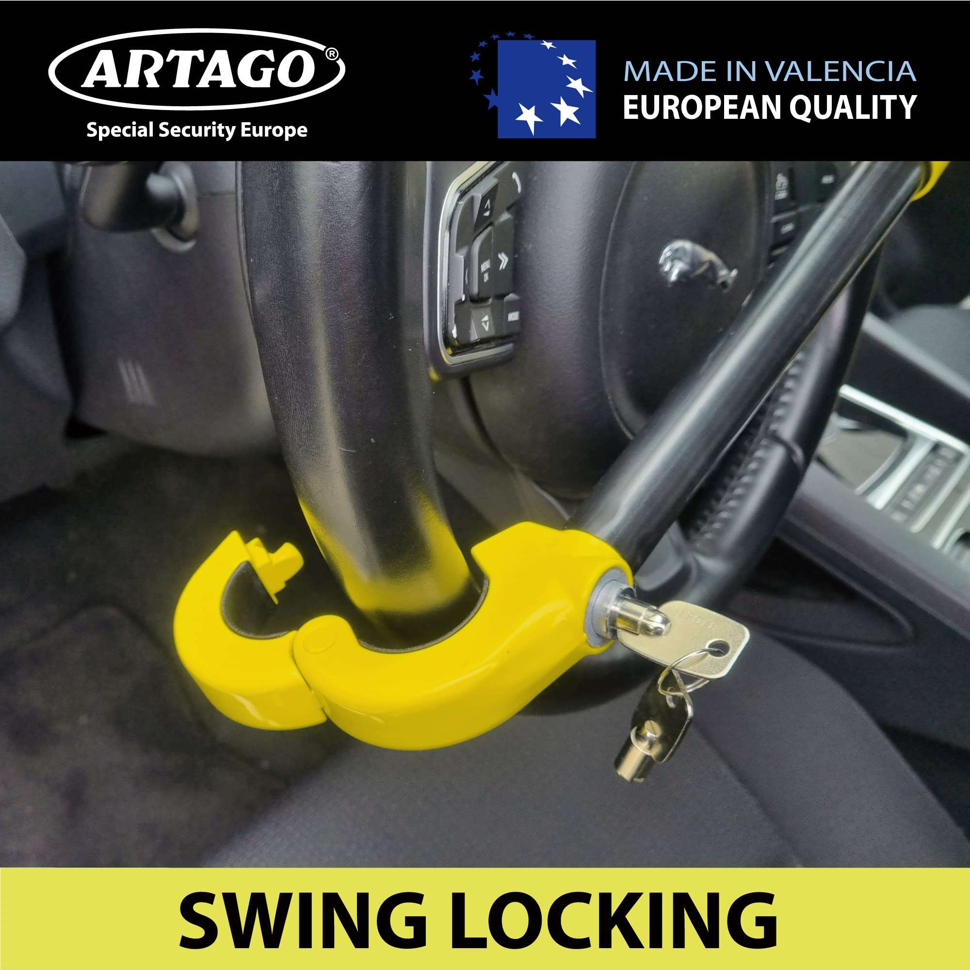 Bloqueo de volante Artago 840A/B, el más resistente, - Imagen 6