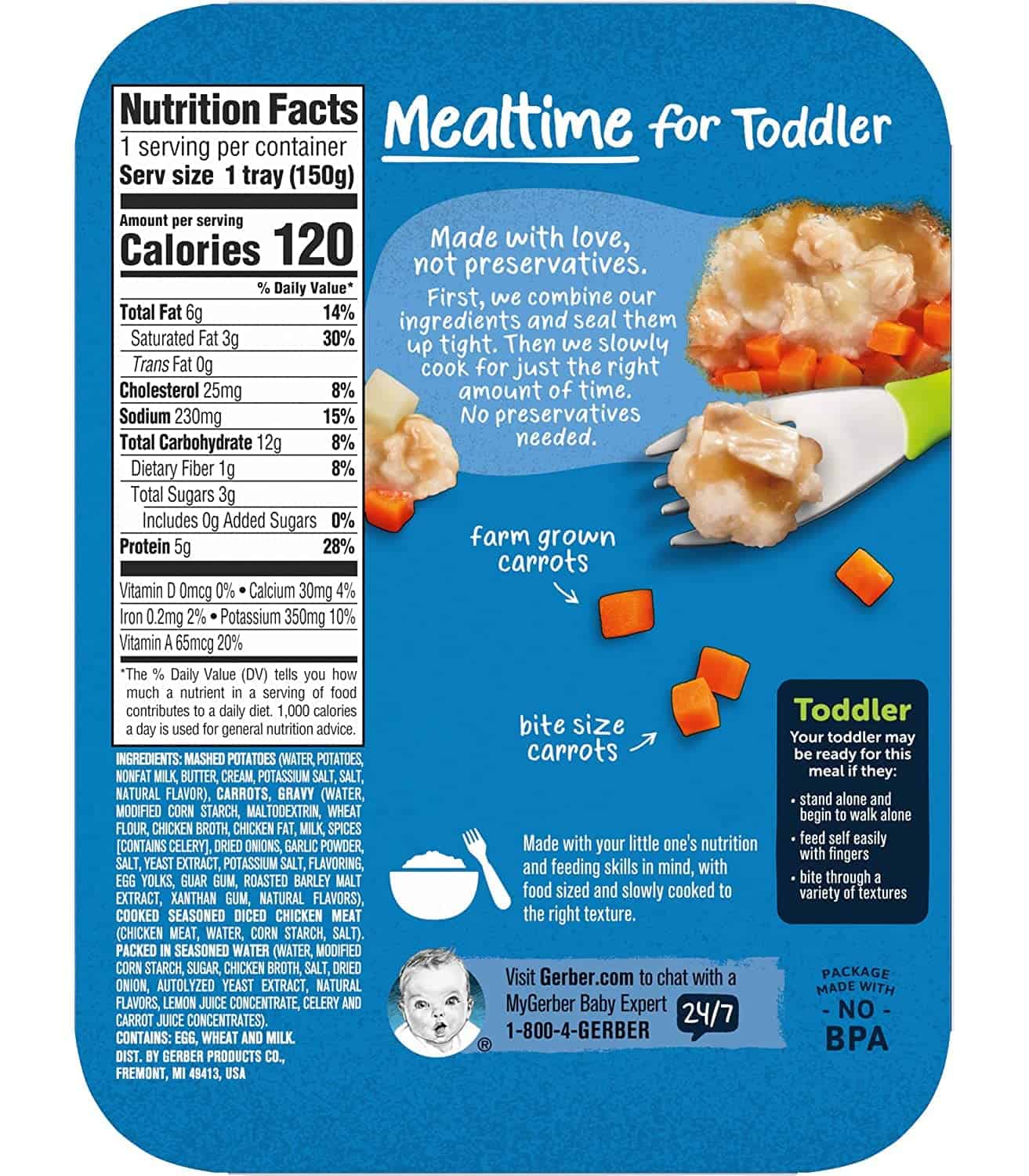 Gerber Graduates Lil' Meals Puré de papas y salsa con pollo - Imagen 4