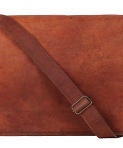 Bolso Mensajero de Cuero Genuino Vintage de 15 pulgadas