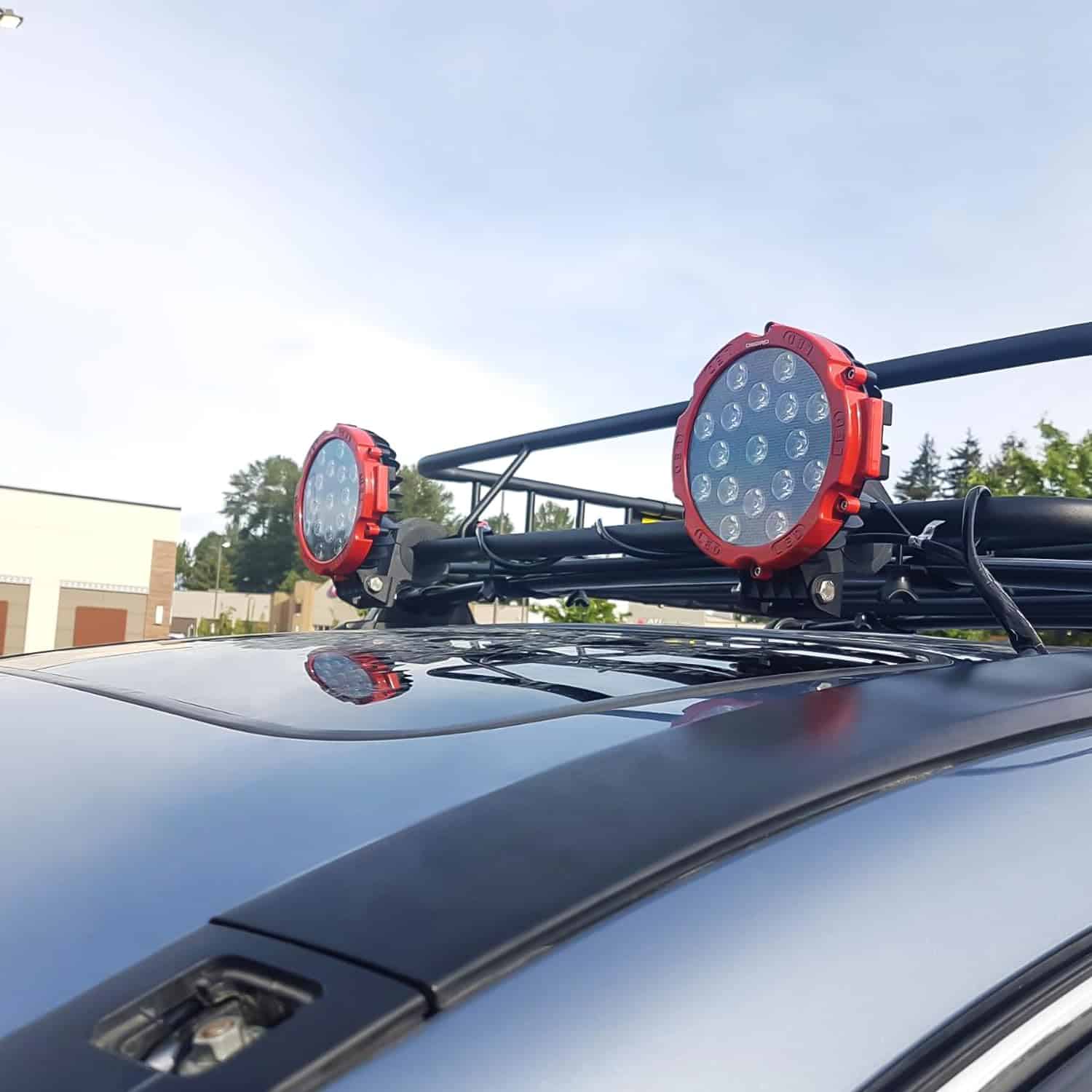 Barra de luz LED Nilight 2PCS 7" 51w 5100LM Rojo Ronda Spot - Imagen 6