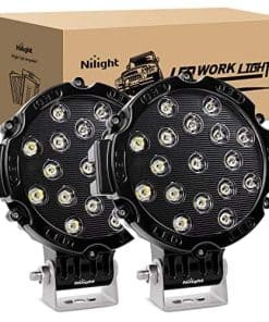 Nilight - 15023SB-B Barra de Luz Led 2PCS 7" 51w 5100LM