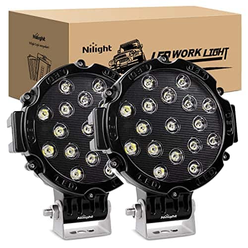 Nilight - 15023SB-B Barra de Luz Led 2PCS 7" 51w 5100LM