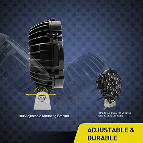 Nilight - 15023SB-B Barra de Luz Led 2PCS 7" 51w 5100LM - Imagen 6