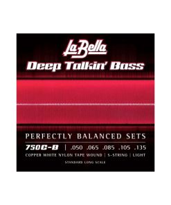 Cuerdas La Bella 750C-B de Cobre Blanco de Nylon para Bajo