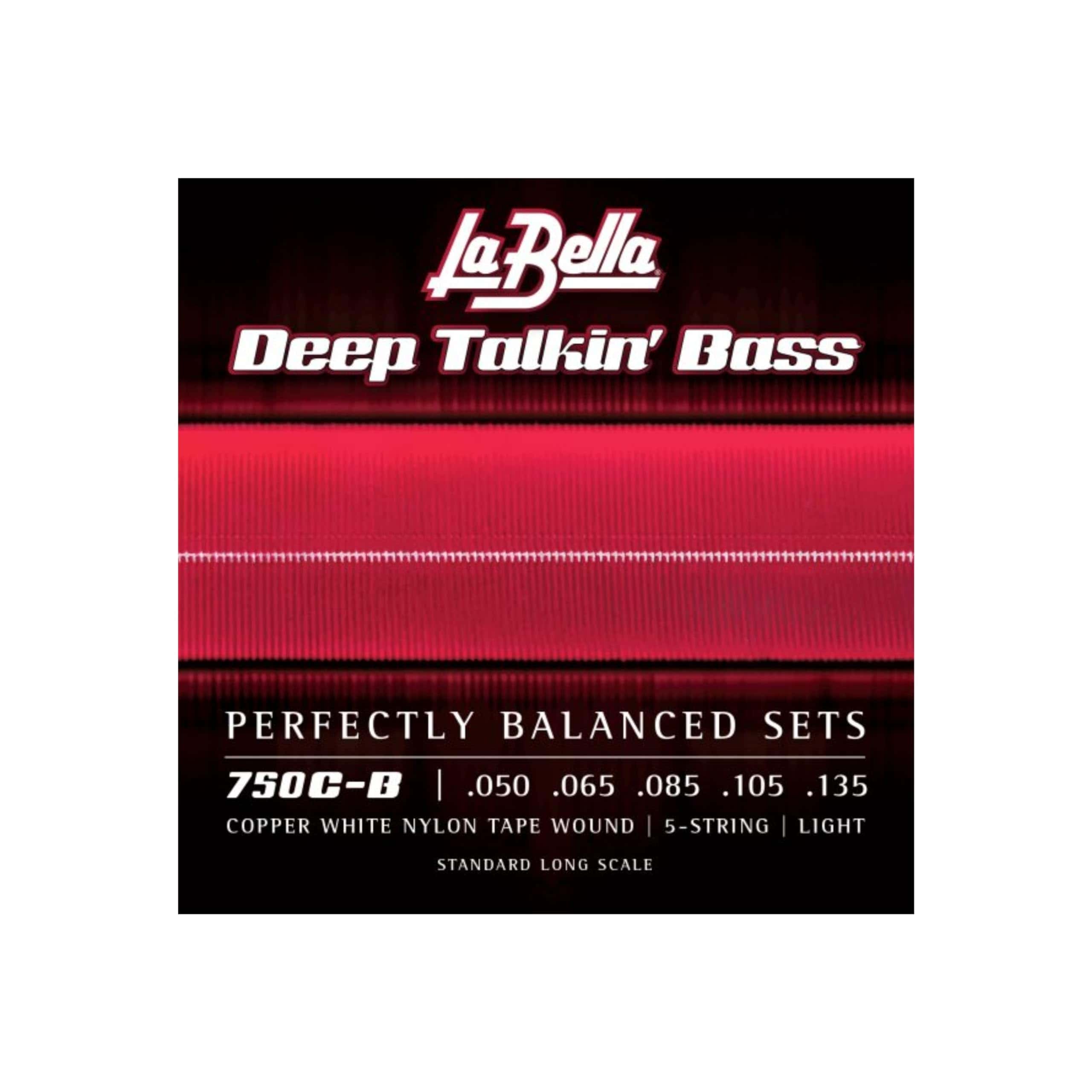 Cuerdas La Bella 750C-B de Cobre Blanco de Nylon para Bajo