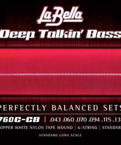 La Bella 760C-CB Deep Talkin Brass Copper White Nylon Tape