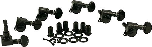 Afinador Grover 406BC6 Mini Locking Rotomatic, Negro/Cromo