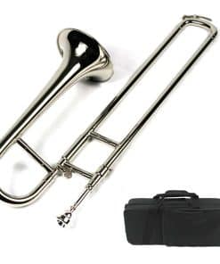 Nuevo Mini Trombón en Si bemol con Estuche y Boquilla -