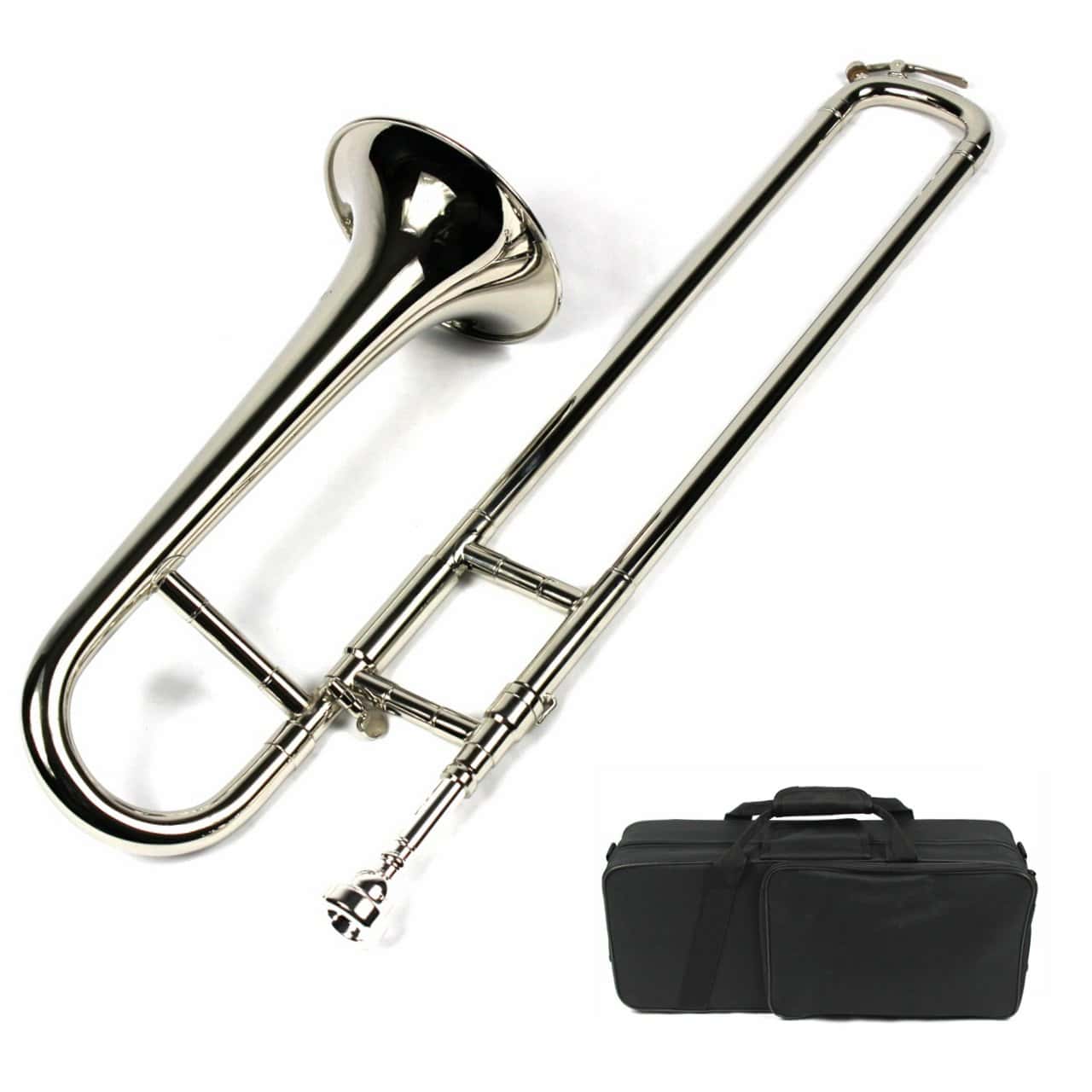 Nuevo Mini Trombón en Si bemol con Estuche y Boquilla -