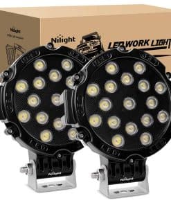Nilight - 15023FB-B Barra de luces LED 2PCS 7" 51w 5100LM