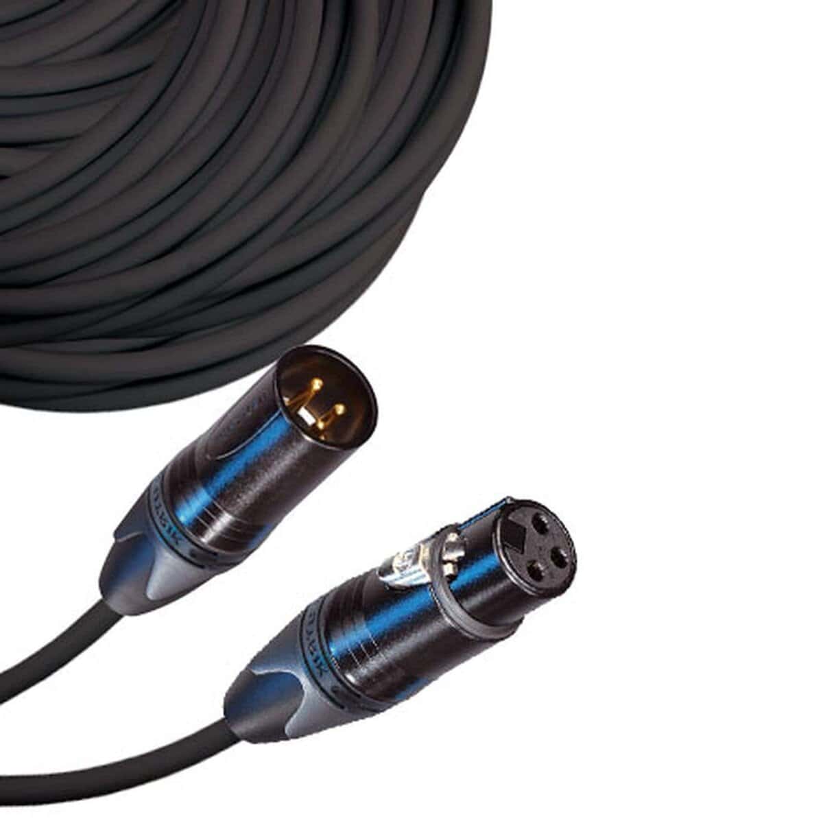 Cable XLR macho a hembra con conectores Neutrik NC3 y cable