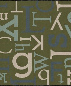 Tapete Flagship Carpets Text Mix para Niños para Dormitorio