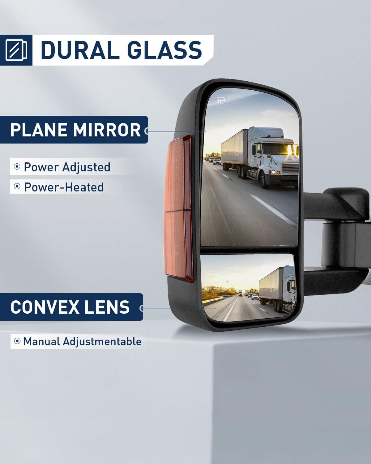 Espejos de remolque ECCPP par de repuesto para 2003-06 para - Imagen 4