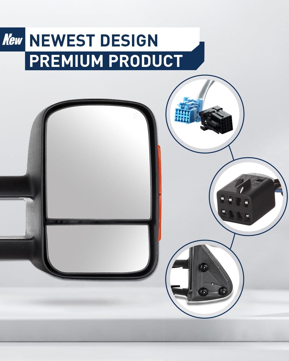 Espejos de remolque ECCPP par de repuesto para 2003-06 para - Imagen 7