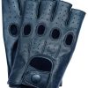 Guantes de Cuero sin Dedos para Motocicleta Riparo