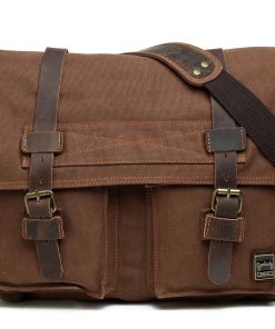 Bolso Mensajero Cruzado de Lona Militar Vintage Berchirly