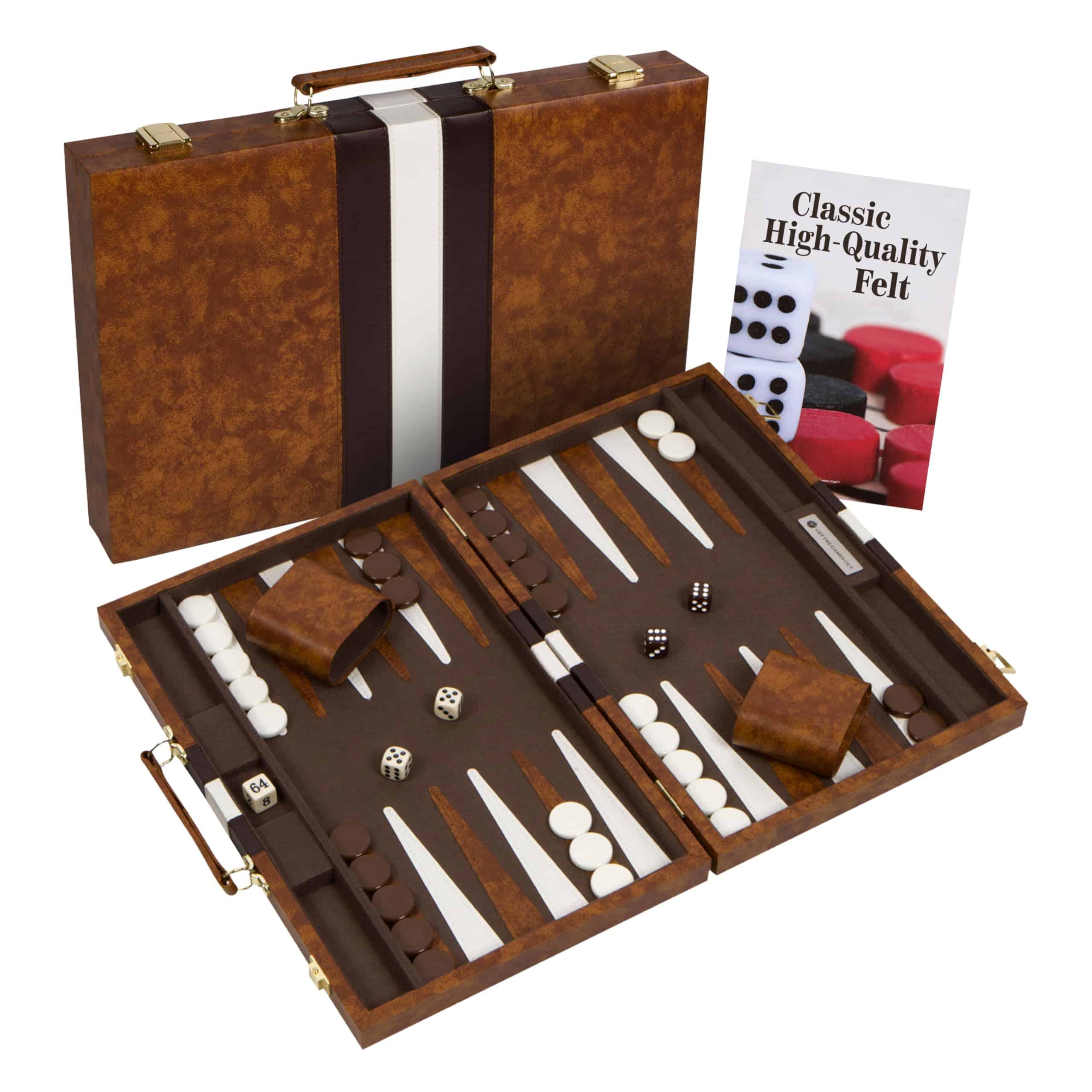 Set de Backgammon Top - Estuche Clásico de Tablero de Juego