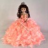 Muñeca Paraguas J.Misa de Porcelana de 18" Quinceañera Rosa