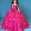 Muñeca Paraguas Jmisa de 24" Quinceañera Fucsia