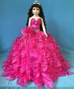 Muñeca Paraguas Jmisa de 24" Quinceañera Fucsia