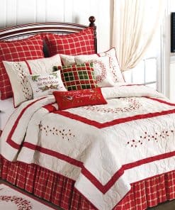 Edredón King C&F Home Berry Wreath 100% Algodón Ligero