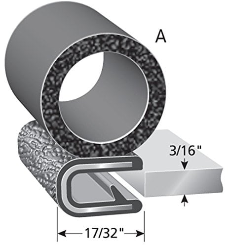 Trim-Lok Sello de ajuste con bulbo lateral - Ajuste de - Imagen 3