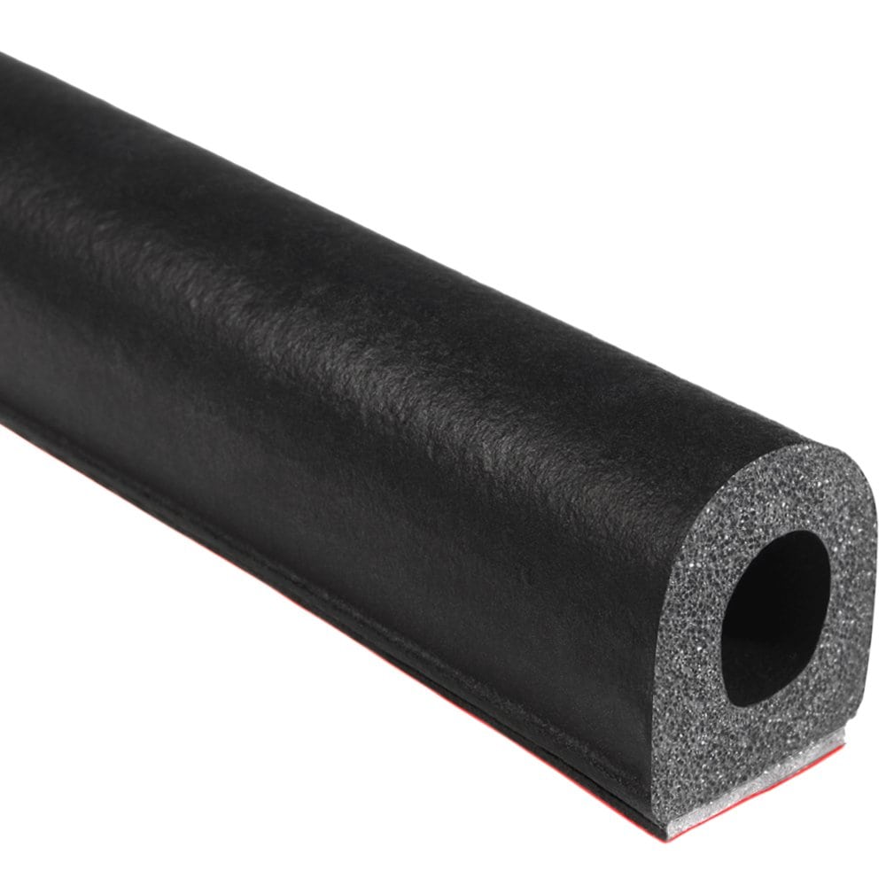 Sello de goma con forma de D de Trim-Lok - Altura de 0.75",