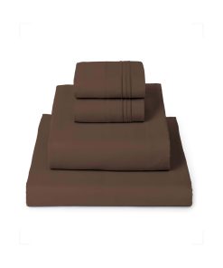 Juego de sábanas Mellanni Queen - 4 piezas -Marrón