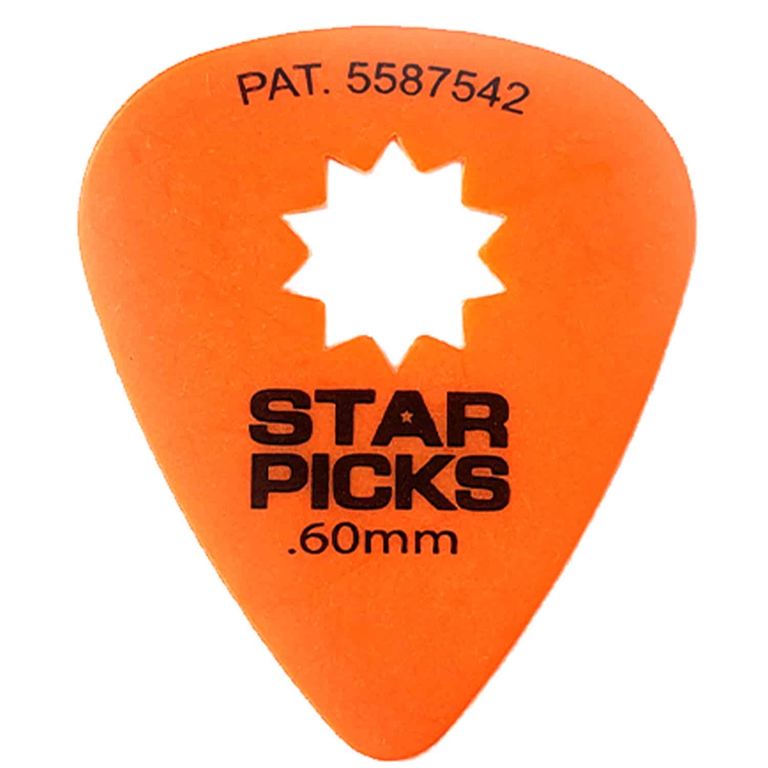 Púas de Guitarra Everly Star | Paquete de 72 | .60mm |