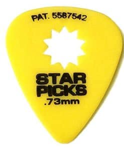 Everly Star Guitar Picks | Pack de 72 | .73mm | Amarillo