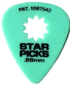 Everly Star Guitar Picks | Paquete de 72 | .88mm | Verde
