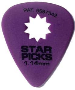 72 Pack | Everly Star Guitar Picks | 1.14mm | Purple