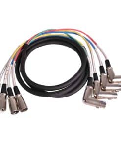 Cable de serpiente XLR Macho a XLR Hembra de ángulo recto