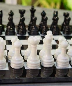 Juego de Ajedrez de Mármol Radicaln 12 -Negro y Blanco