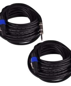 Par de Cables de Altavoz Speakon a 1/4 de Pulgada de Audio