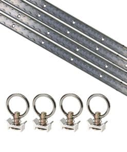 Sistema de Amarradero de Pista en L de Aluminio de 8 Piezas