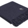 Manta de Lana de Alpaca y Lana de Merino -Azul Jean