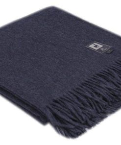 Manta de Lana de Alpaca y Lana de Merino -Azul Jean