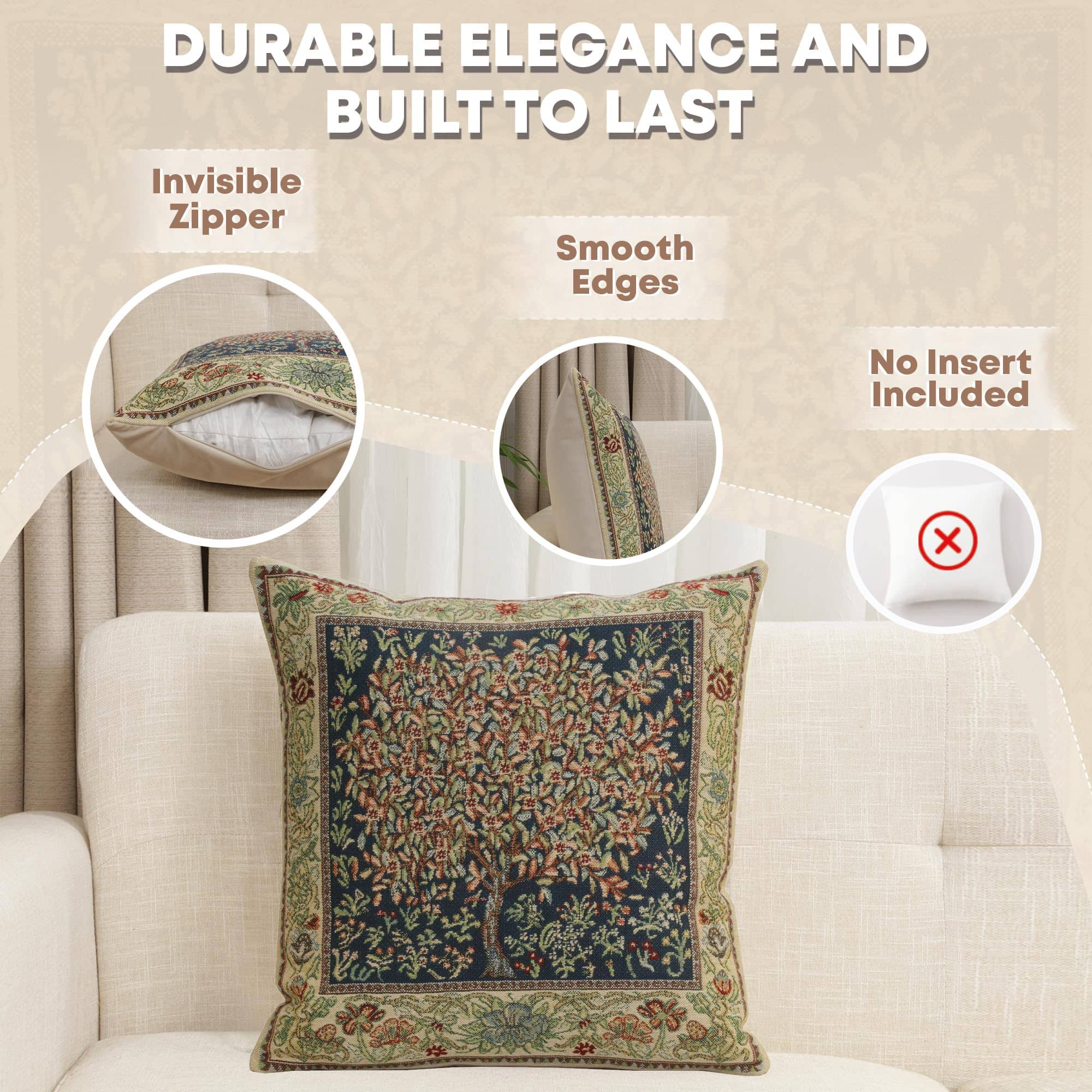 Fundas de cojines Charlotte Home Furnishings 16x16 in, - Imagen 3