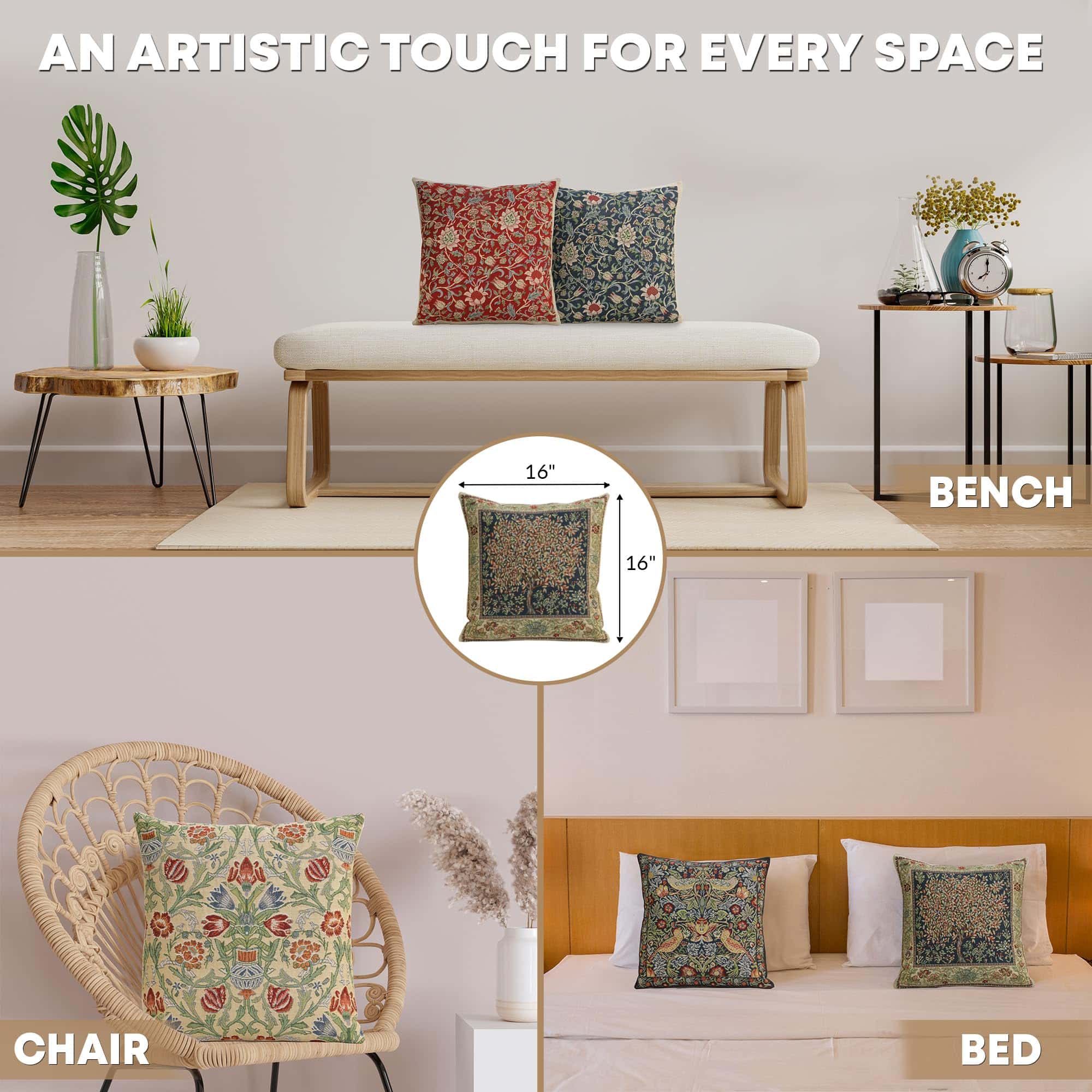 Fundas de cojines Charlotte Home Furnishings 16x16 in, - Imagen 6