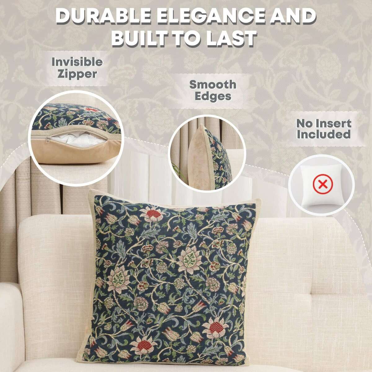 Fundas de Cojín Charlotte Home Furnishings 16x16 in, Funda - Imagen 3