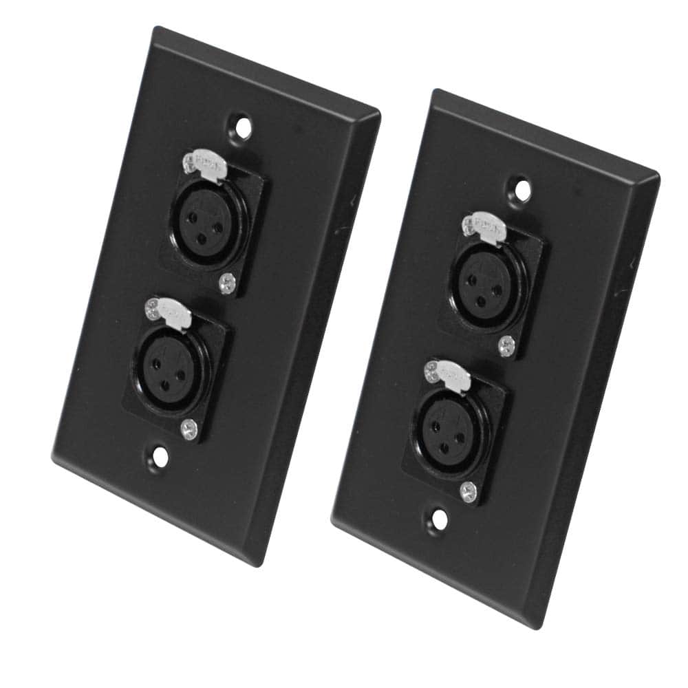 Par de Placas de Pared de Acero Inoxidable Negro -