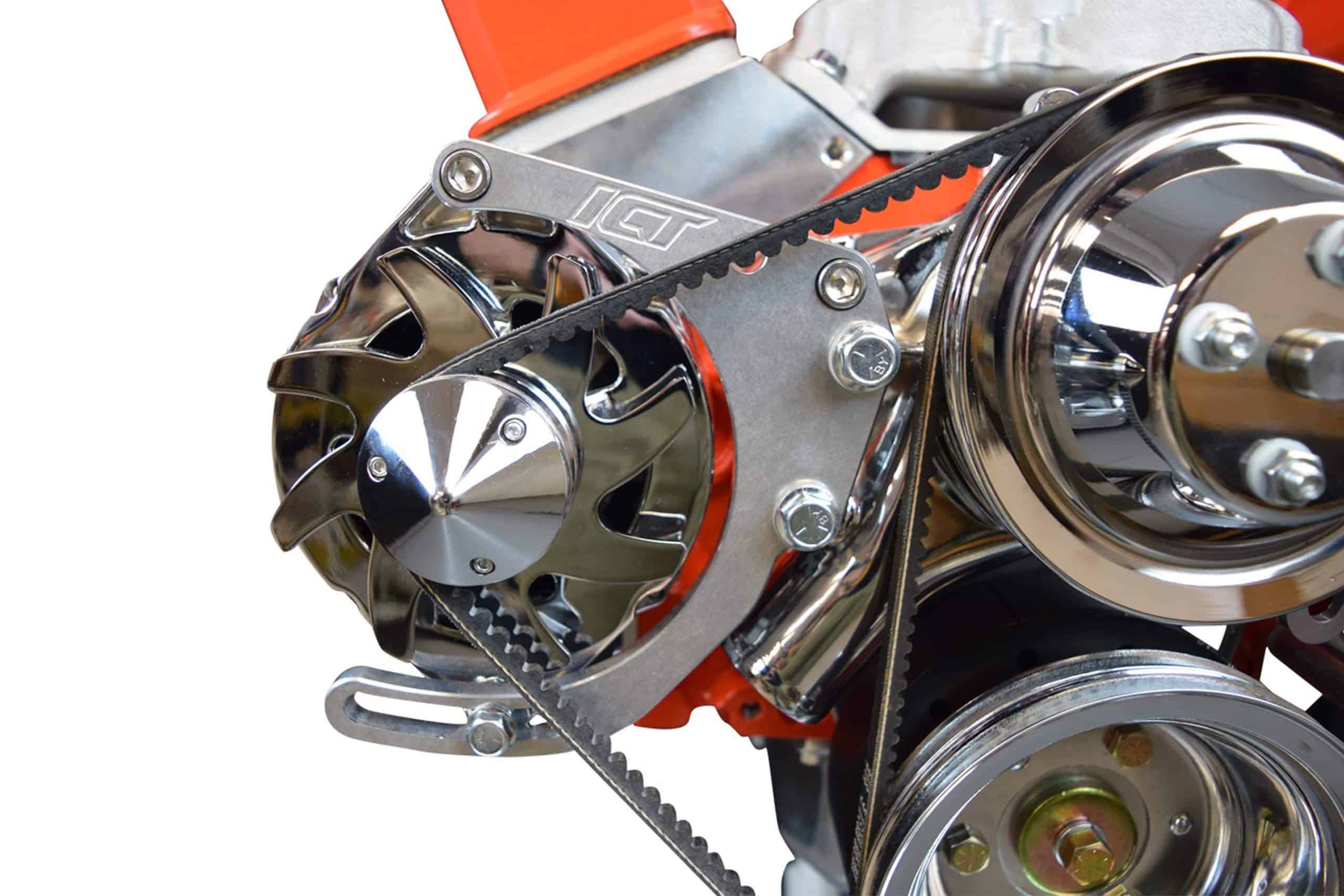 Soporte de alternador ajustable ICT Billet SBC Low Mount